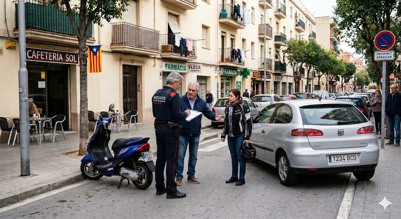 Accident amb cotxe i moto